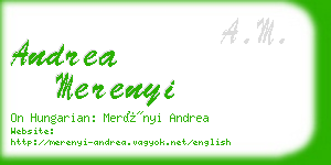 andrea merenyi business card